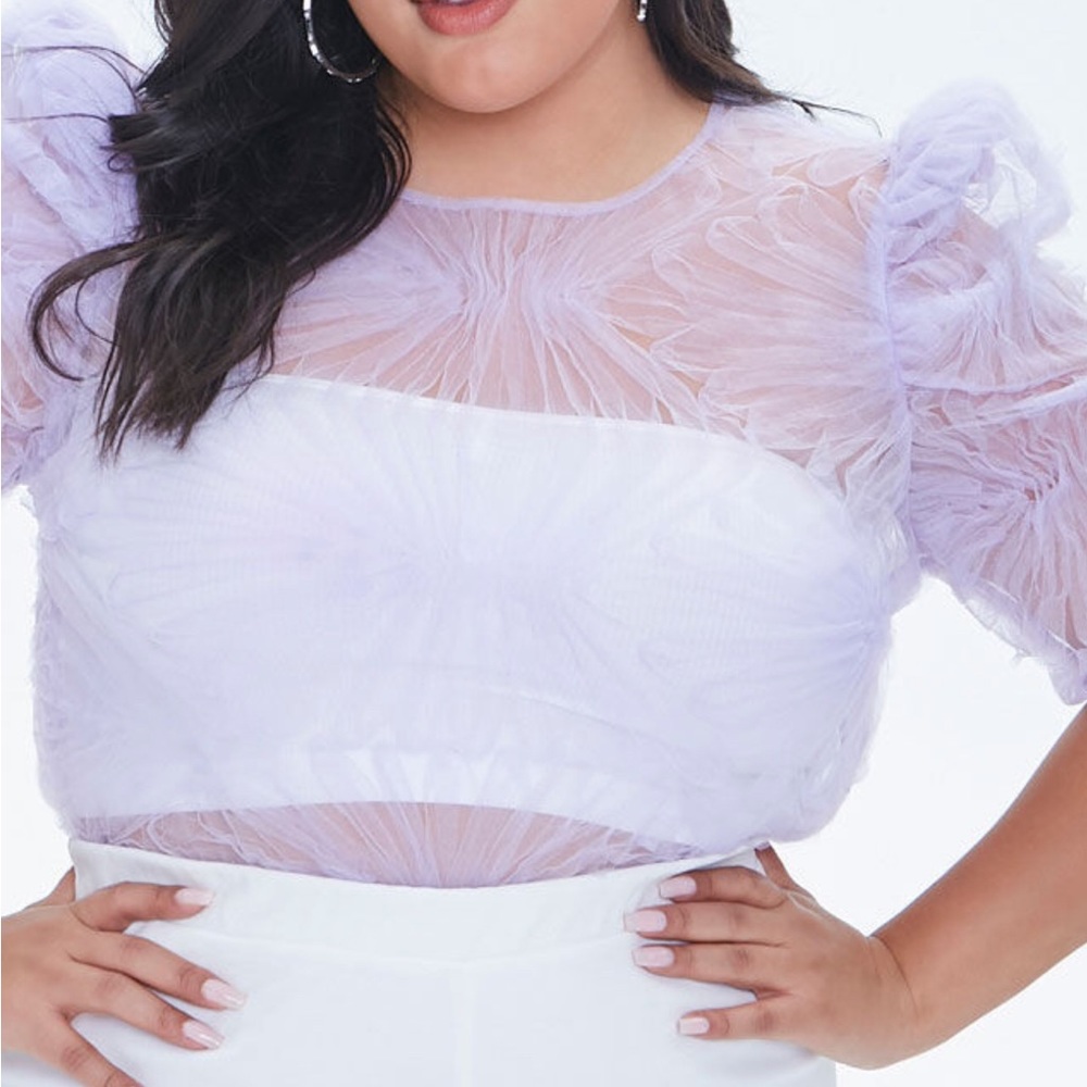 Embellish Mesh Top